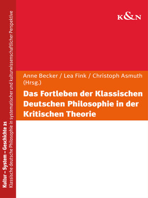 cover image of Das Fortleben der Klassischen Deutschen Philosophie in der Kritischen Theorie